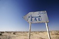 Road Sign in the Sahara desert : Means : 