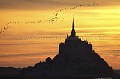 View of the Mont Saint Michel at Dusk.