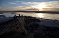 The Bay of the Mont Saint Michel at sunset.