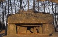 Gallery Grave  of La Roche aux Fes in the Winter Light. 22 December Winter Day.