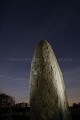 Menhir du Champ Dolent la nuit / Standing Stone of the 