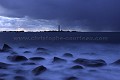 Paysage maritime nocturne - Phare de l'le Vierge.