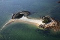 Ilot de sable prs de l'le Calot, Baie de Morlaix, Bretagne.