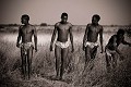 Chasseurs Bushmen au Botswana