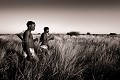 Chasseurs Bushmen au Botswana