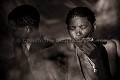 Woman Bushmen smoking