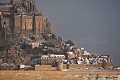 Mont Saint Michel Bay under Snow.