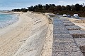 Fixed Dam along the shore , aftermath of the Xynthia Storm in Vende. France.