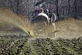 Livestock Waste Spreading in field. France