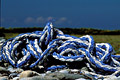 Moorings ran aground on the Seashore of Sein Island