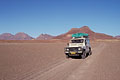  Damaraland paysage piste 4x4 véhicule isolé désert Namib Namibie Afrique 