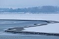 La rivière la Sée sous la neige. Depuis le Bec d'Andaine. Normandie. France.
 Baie 
 Bay 
 France 
 Michel 
 Mont 
 Normandie 
 Normandy 
 hiver 
 saint 
 snow 
 winter 