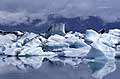 Lac glaciaire du Vatnajökul. Vatnajökul Jökulsarlon Islande glacier iceberg lac eau douce côte sud 