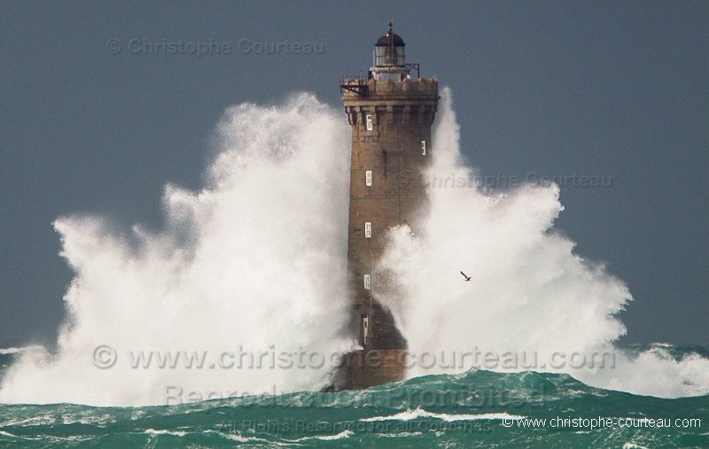 The Four Lighthouse in Storm