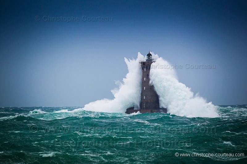 The Four Lighthouse in Storm