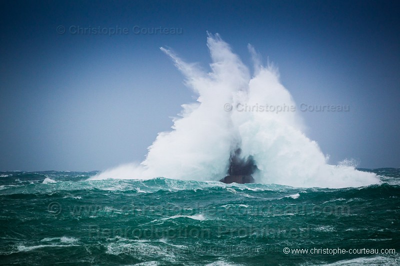 The Four Lighthouse in Storm