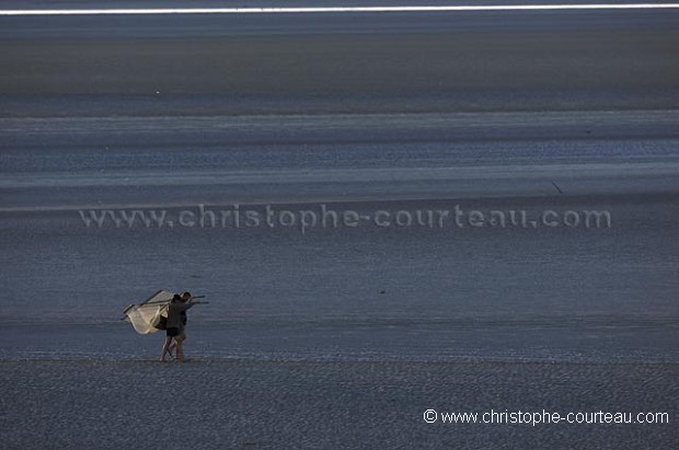 Pecheurs en Baie du Mont Saint Michel