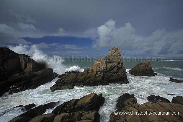 Coup de vent sur la cte sauvage de la presqu'le de Quiberon.