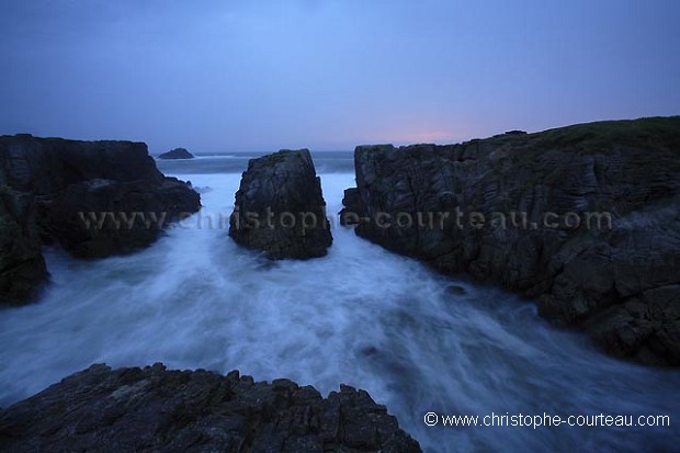 Coup de vent sur la cte sauvage de la presqu'le de Quiberon.