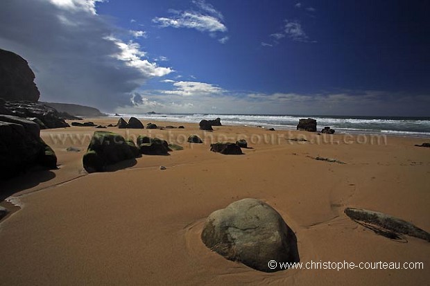 Plage de sable dor de la prresqu'le de Quiberon.