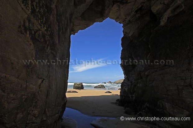 Natural Arch at Port BLanc. Quiberon Peninsula.