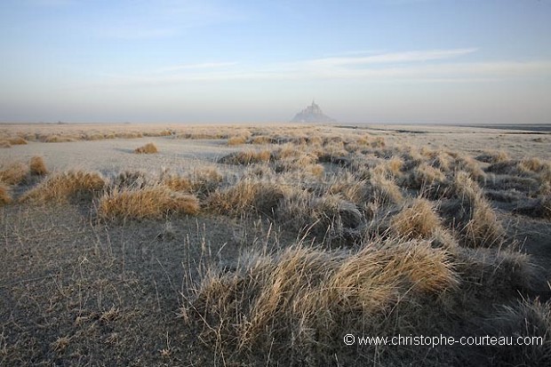 The Mont Saint Michel's Bay in winter