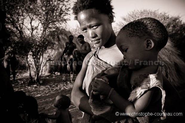 Bushman , mother and child.