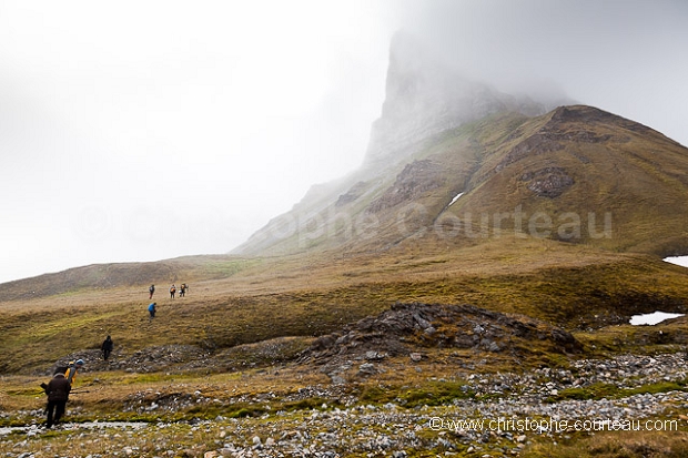 People Hiking in Arctic