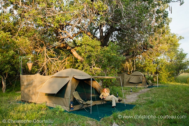 Camp de Brousse au Botswana