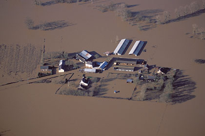 Farm under the Flood. Brittany.