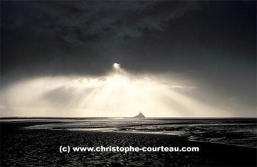 Thunder Storm in the Bay of the Mont Saint Michel