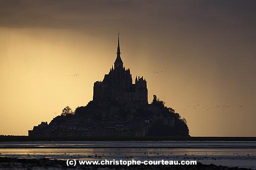 Ciel d'orage sur la baie du Mont Saint Michel