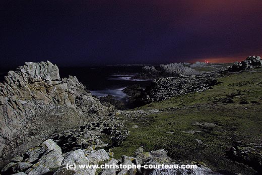 La Pointe du Crac'h la nuit.