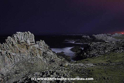 La Pointe du Crac'h la nuit.