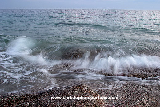 Mouvement des vagues au crpuscule