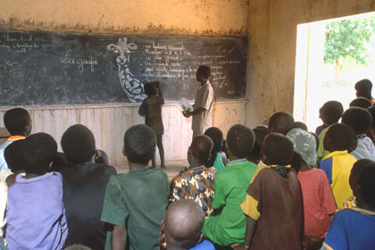 Ecole primaire, sensibilisation à la conservation des girafes