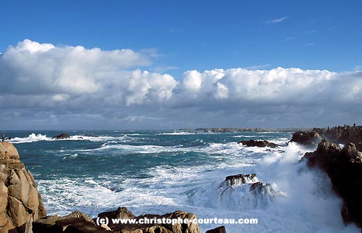 Tempte  la pointe du  Crac'h - le d'Ouessant